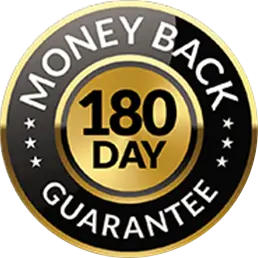 CitrusBurn 180-day money back guarantee badge